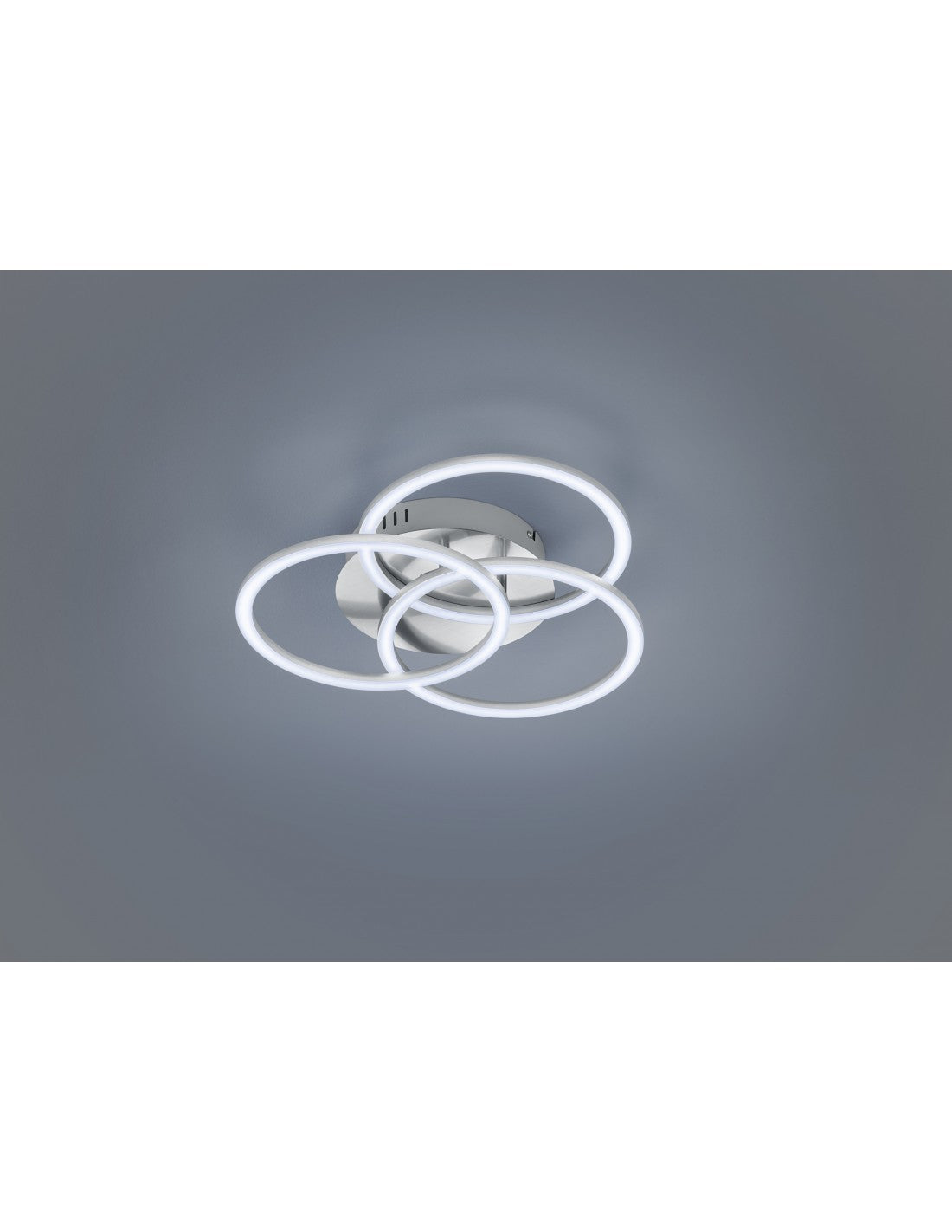 Lámpara de techo con 3 anillos ajustables LED Dimmer Circle Nichel Trio Lighting