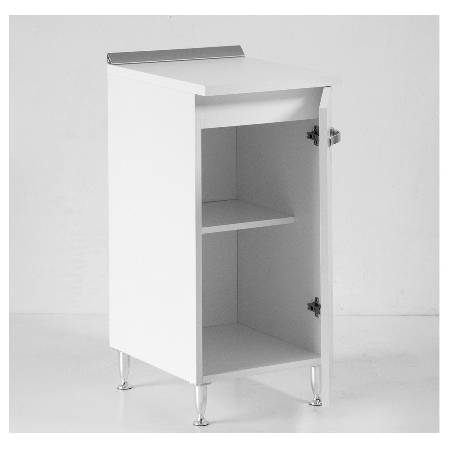 Mueble bajo para cocina de fresno blanco con 1 puerta 40x50xH 85 cm