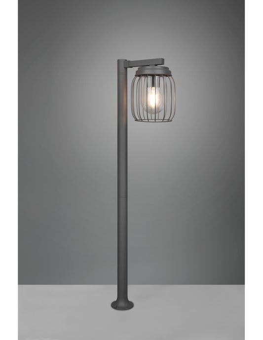 Tuela Outdoor Pole Difusor Jaula Metálica Antracita IP44 Trio Lighting