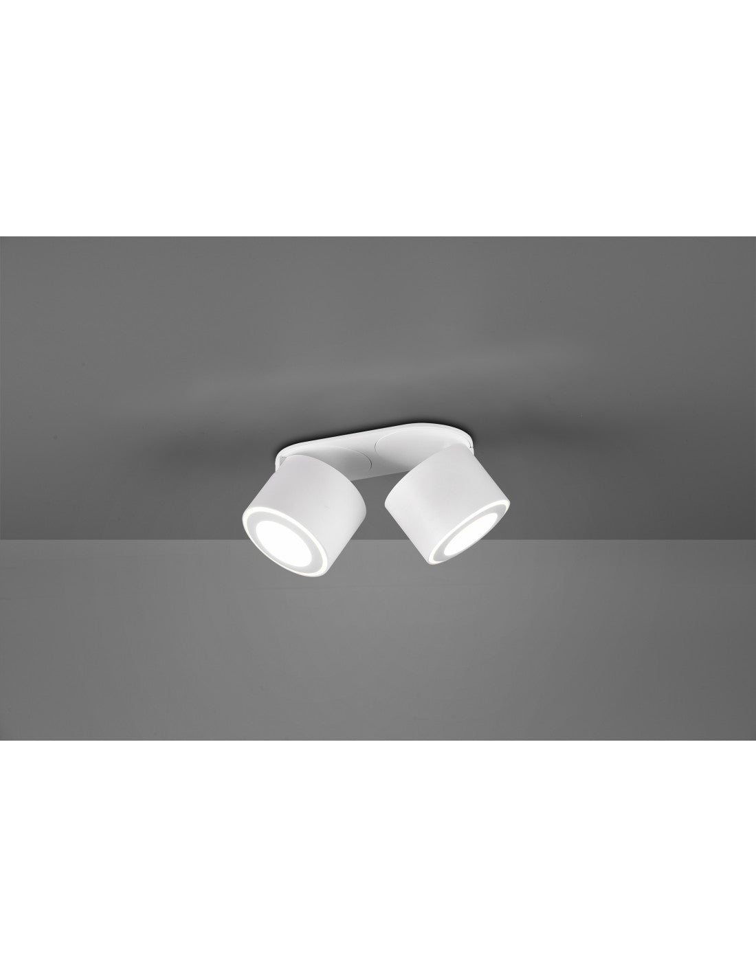 Lámpara de techo 2 focos LED L18 cm Taurus Blanco Trio Lighting