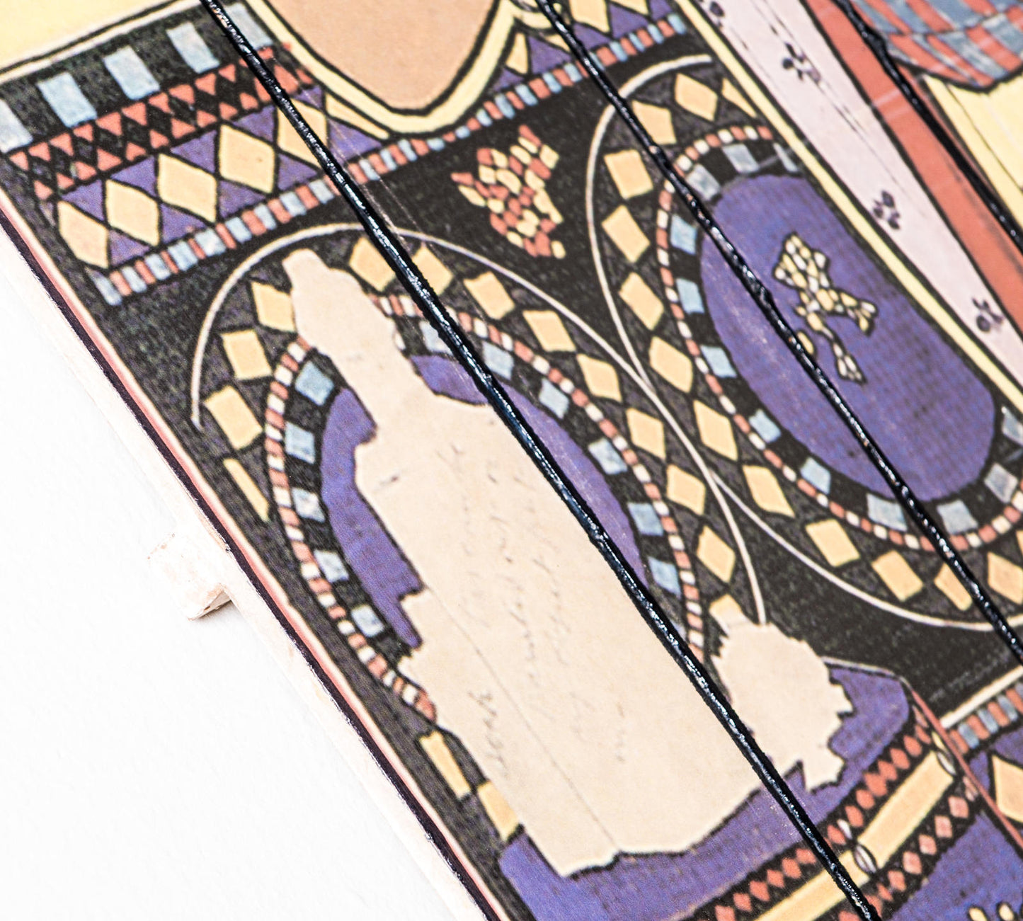 Impresión sobre madera con lienzo multicolor 60x100 cm