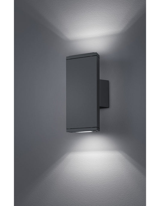Aplique de exterior doble emisión Colorado LED IP54 Antracita Trio Lighting