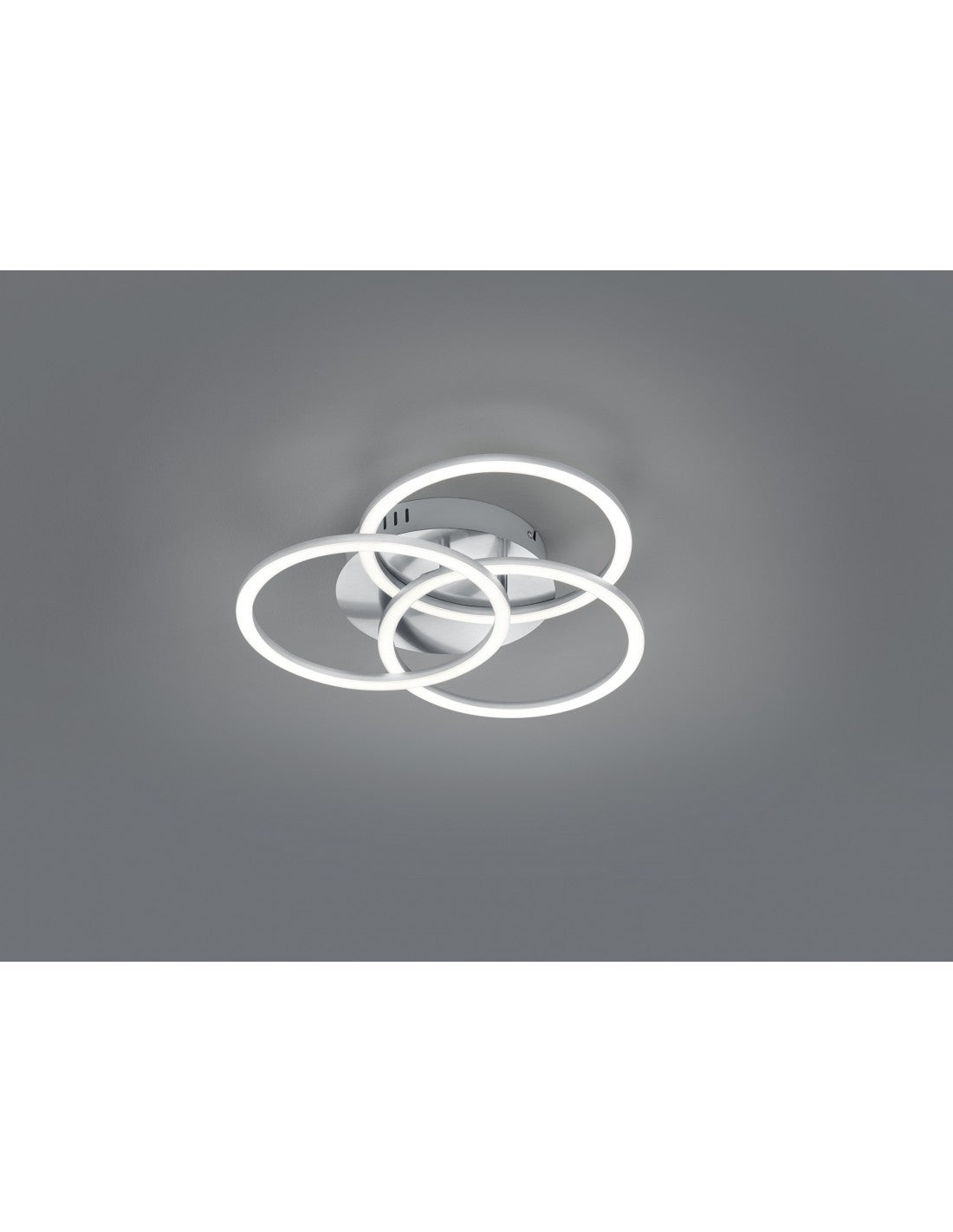 Lámpara de techo con 3 anillos ajustables LED Dimmer Circle Nichel Trio Lighting