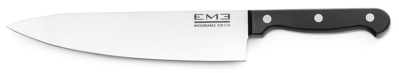 Cuchillo de cocina profesional con hoja de 20 cm y mango de POM remachado, perfecto para cada necesidad culinaria.