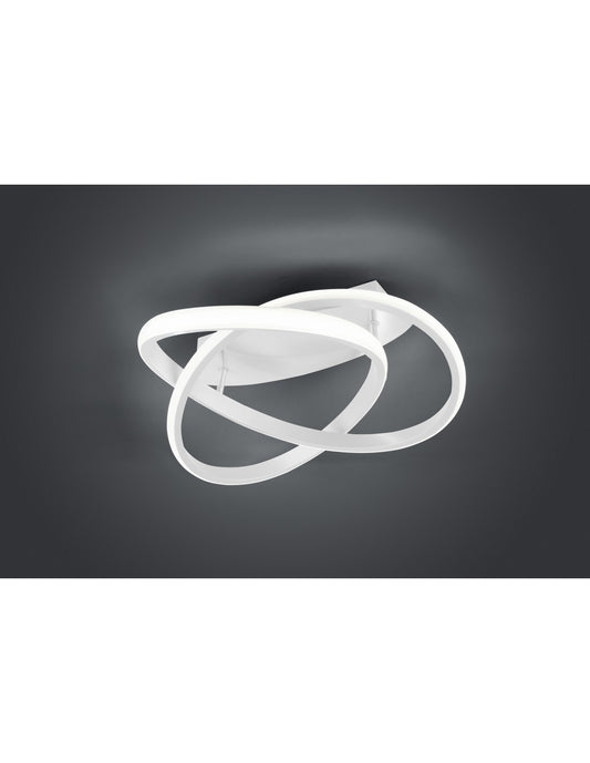 Course Plafón Blanco Espiral LED 18w Regulable Ø45 cm Trio Lighting