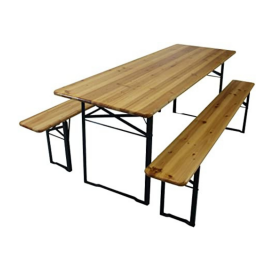 Set De Cervecería De Madera Y Metal Cm. 220 x 80 x 76h