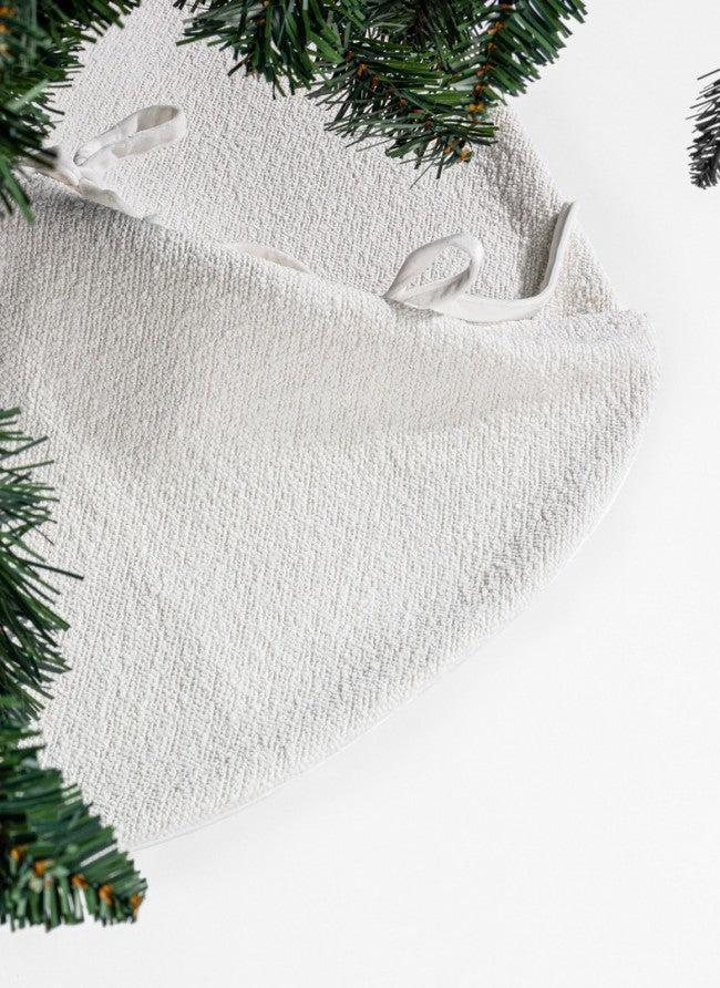 4x Fundas para base de árbol de peluche blanco D.90