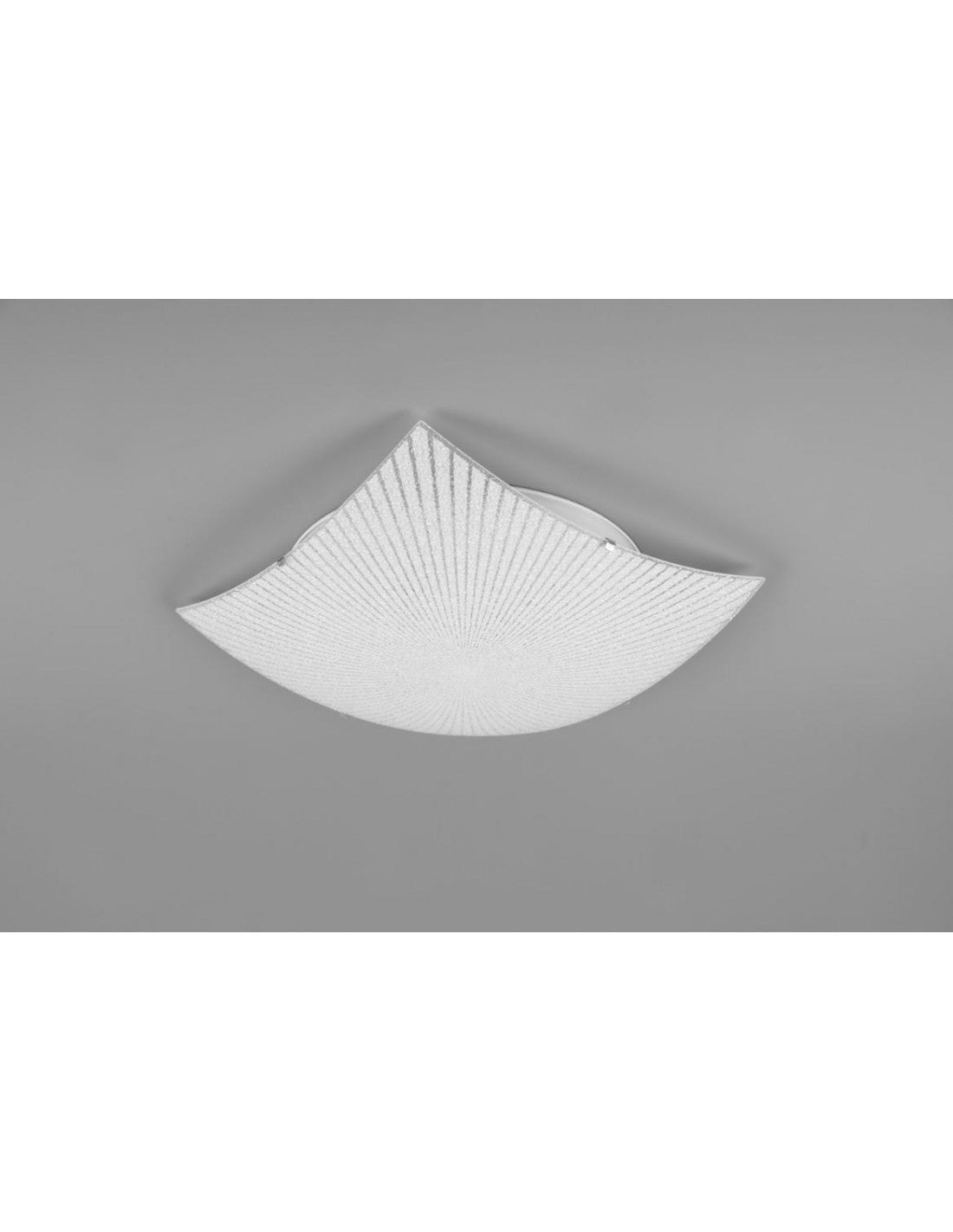 Plafón cuadrado de cristal transparente Elisa 2xE27 Trio Lighting