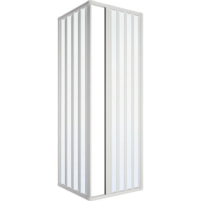 Mampara de Ducha 2 Lados Fuelle Reducible Modelo Loris Lux