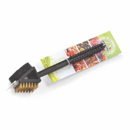 Ompagrill Cepillo BBQ Doble Cara 36 cm