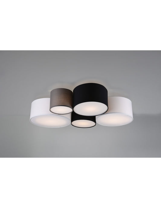 Lámpara de techo para hotel 5xE27 Multicolor Cilindros L90 cm Trio Lighting