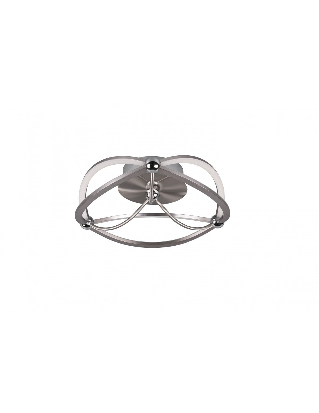 Lámpara de techo LED moderna Charivari Bow Níquel Ø41 cm Trio Lighting