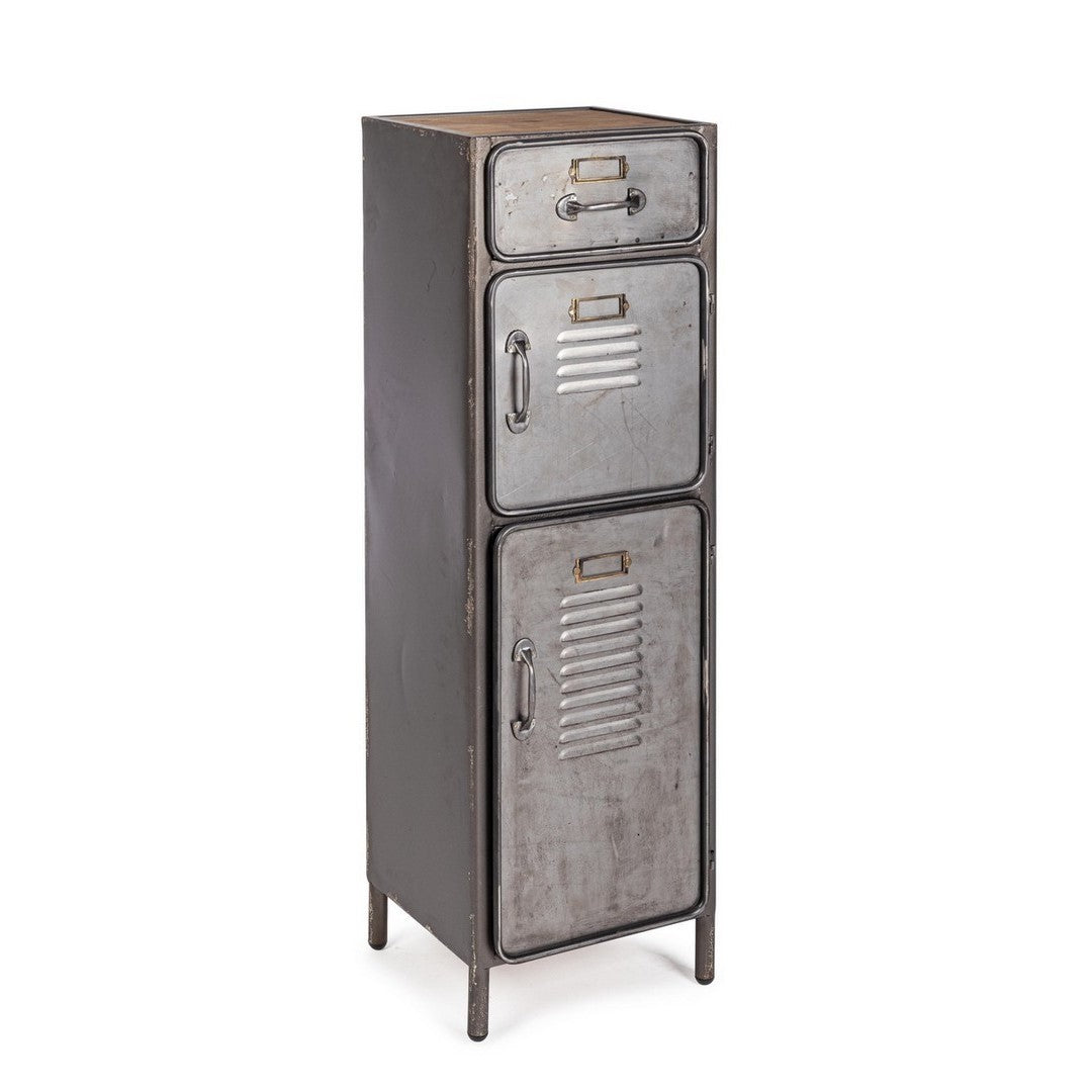 Cómoda store con 2 puertas y 1 cajón estilo industrial, 109h cm