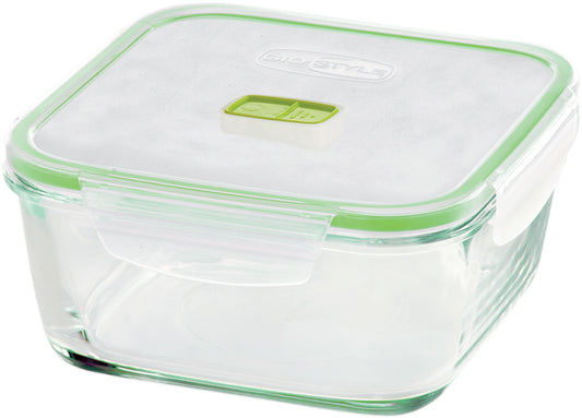 Envase de cristal cuadrado 2 en 1 de 1,4 litros