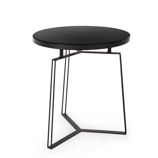 Mesa de centro estilo diseño de metal negro 50 cm
