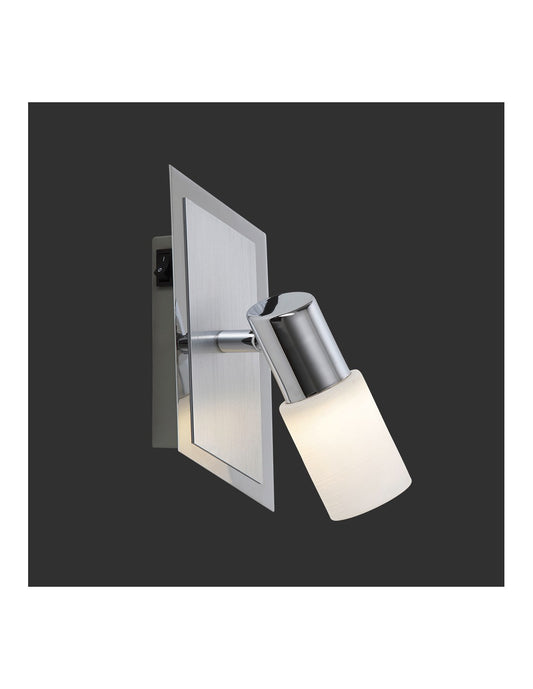 Clapton Spot LED Cromo y Vidrio Blanco H20 cm Trio Lighting