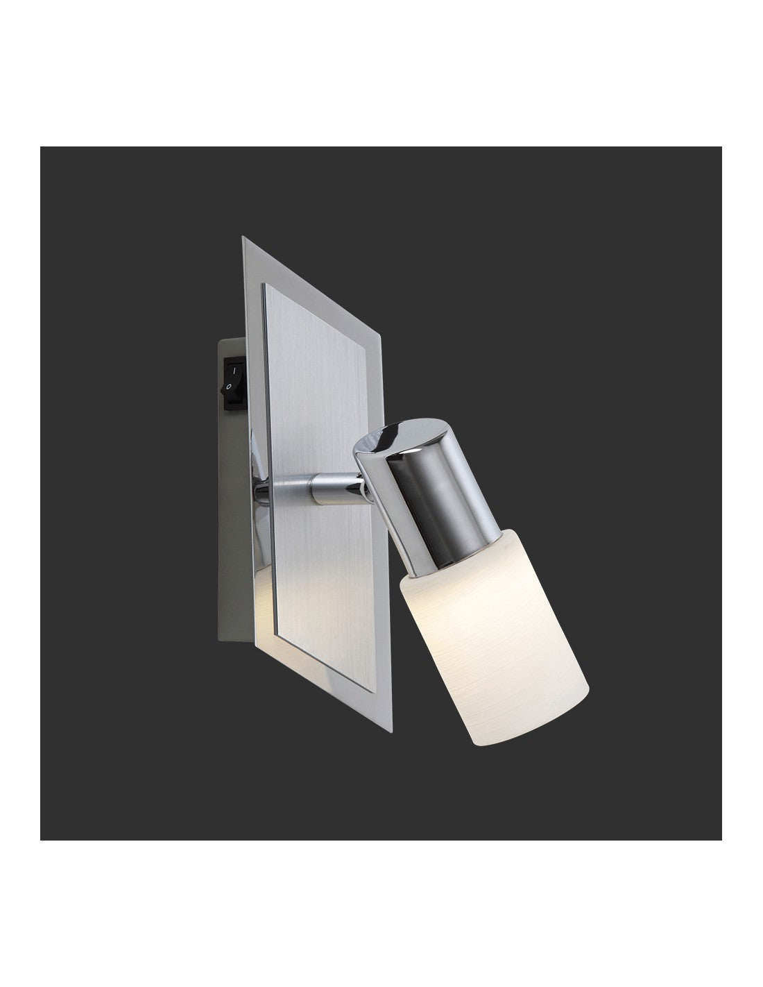 Clapton Spot LED Cromo y Vidrio Blanco H20 cm Trio Lighting