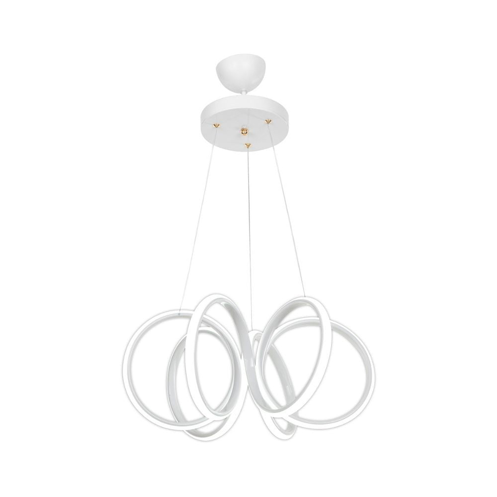 Lámpara colgante LED en forma de espiral blanca Ilya MDL4439