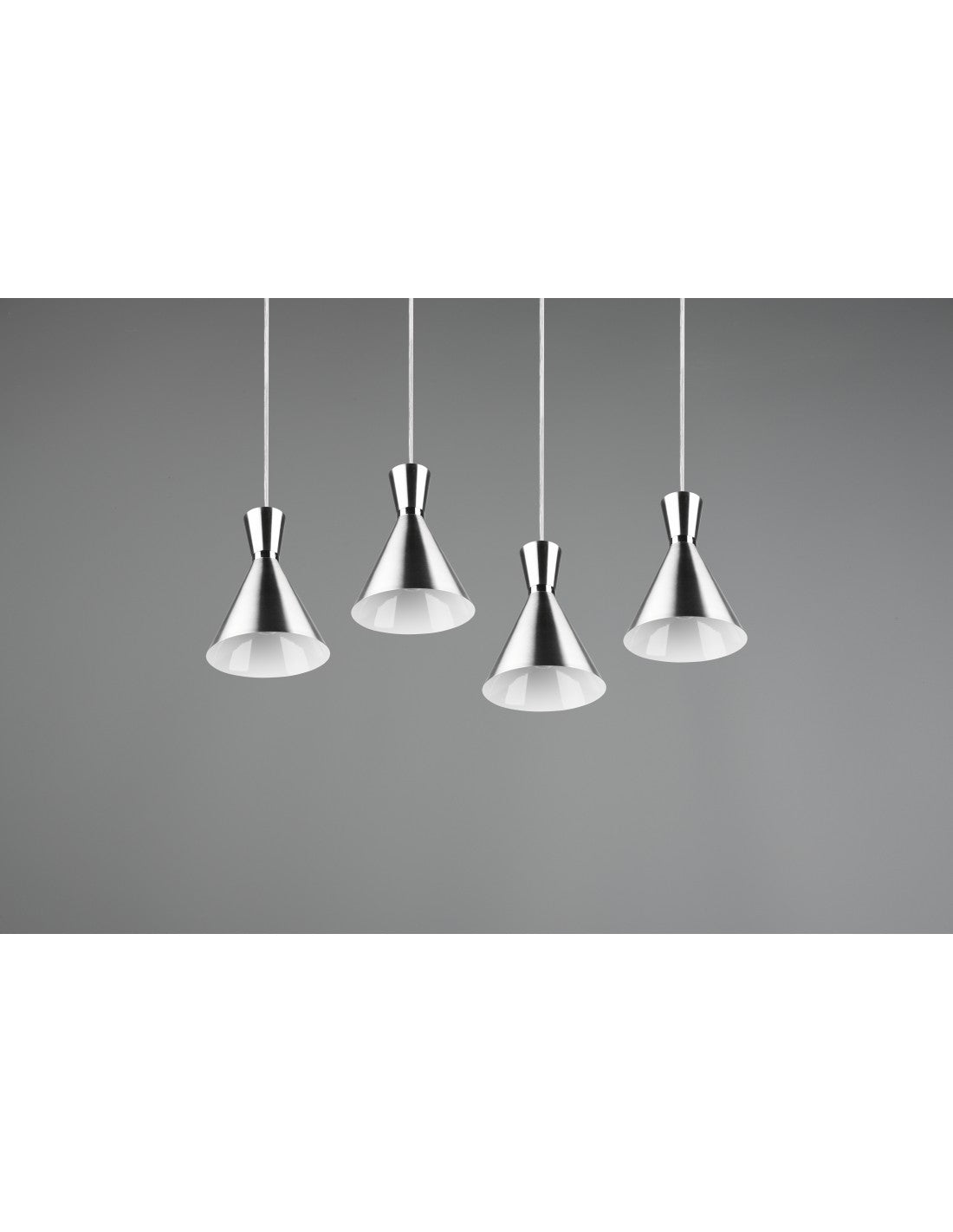 Lámpara Enzo Lineal 4xE27 Níquel Mate Trio Lighting