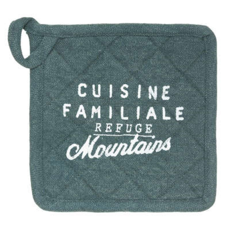 Manopla y agarradera Wilde color azul pato