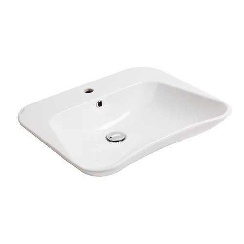 Lavabo ergonómico de un orificio Evolution 62 cm