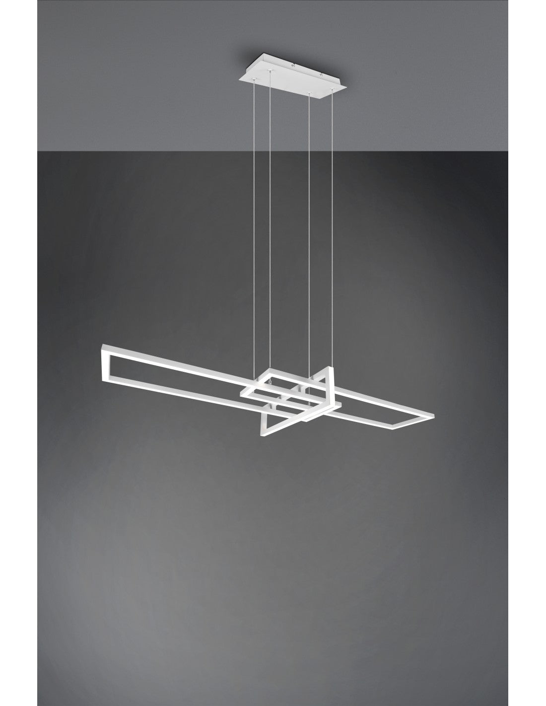 Salinas Suspensión 3 Rectángulos LED 34w Blanco L110 cm Regulable Trio Lighting