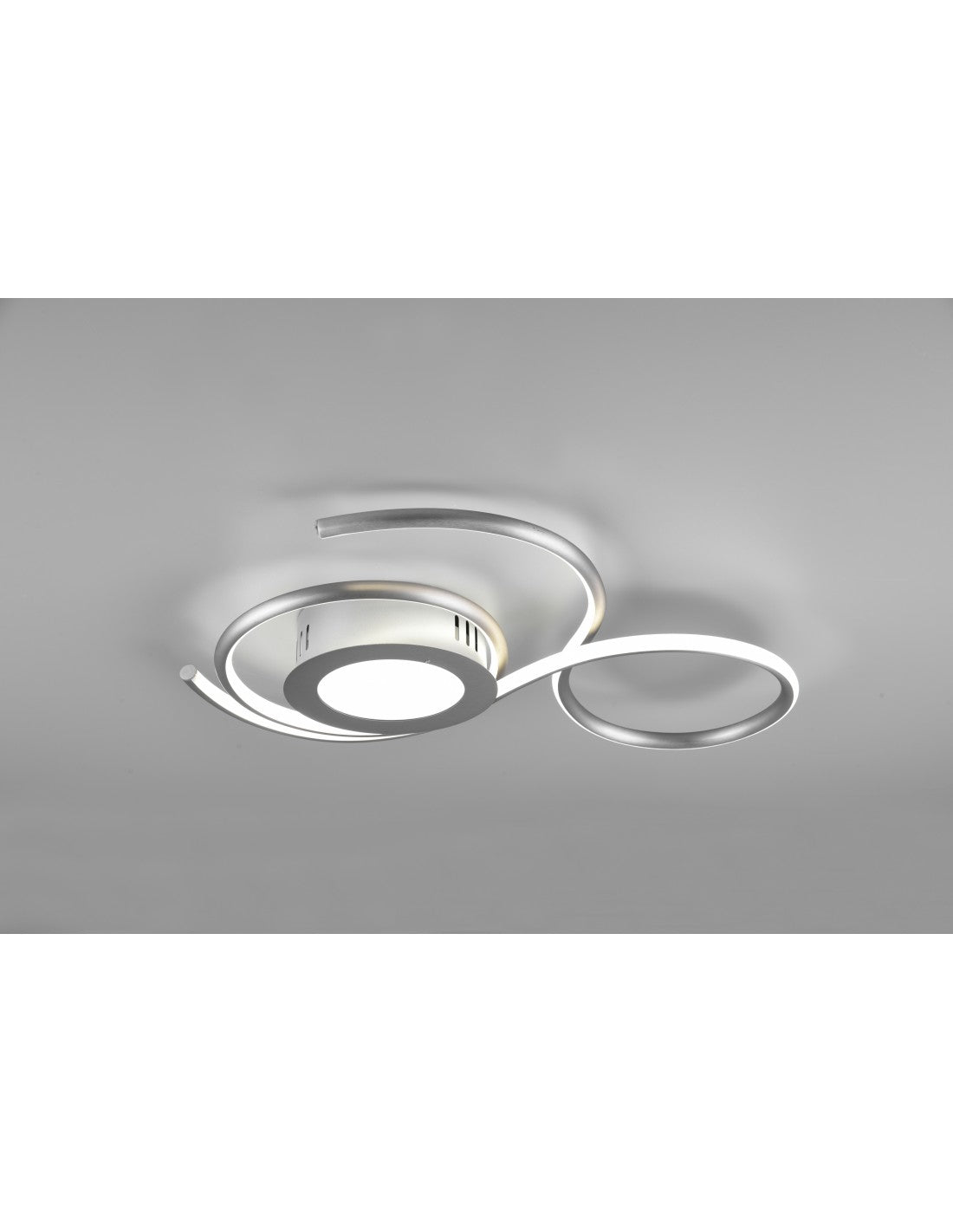 Lámpara de techo LED con atenuador moderno para sala de estar Jive Nichel Trio Lighting