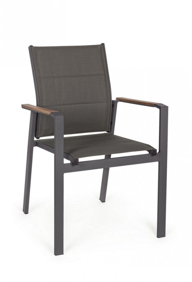 Silla de exterior Kubik aluminio antracita