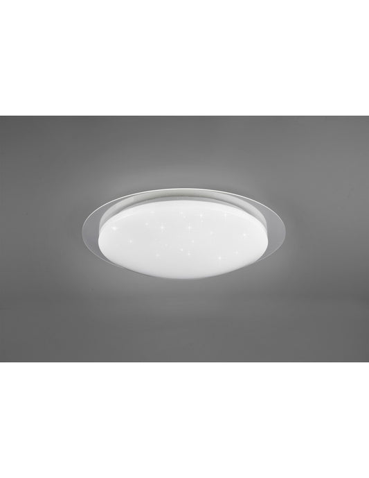 Lámpara de techo LED RGB regulable moderna Bilbo Ø48 cm blanco Trio Lighting