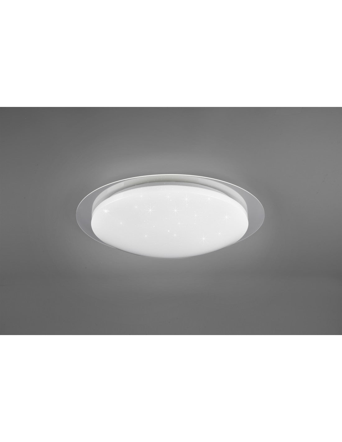Lámpara de techo LED RGB regulable moderna Bilbo Ø48 cm blanco Trio Lighting