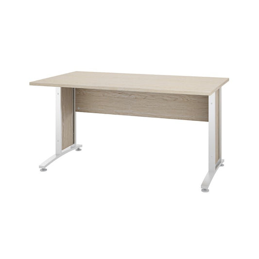Escritorio de oficina roble blanco 150 x 80 x 74 h cm