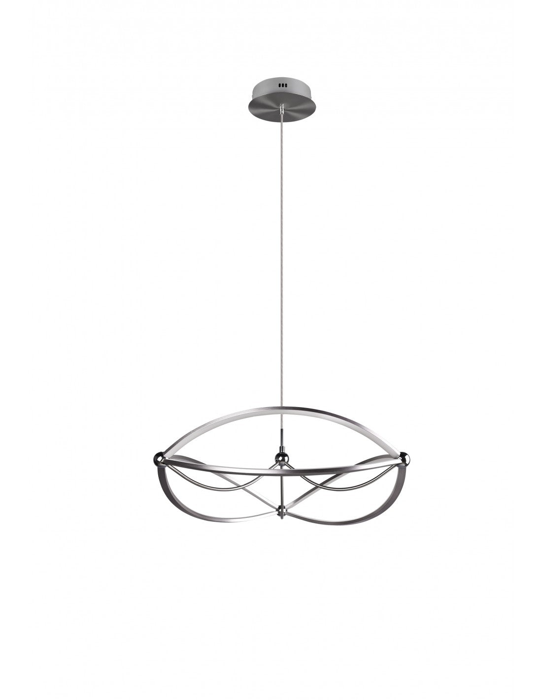 Suspensión Moerna Led 42 w Charivari Ellissi Níquel Trio Iluminación