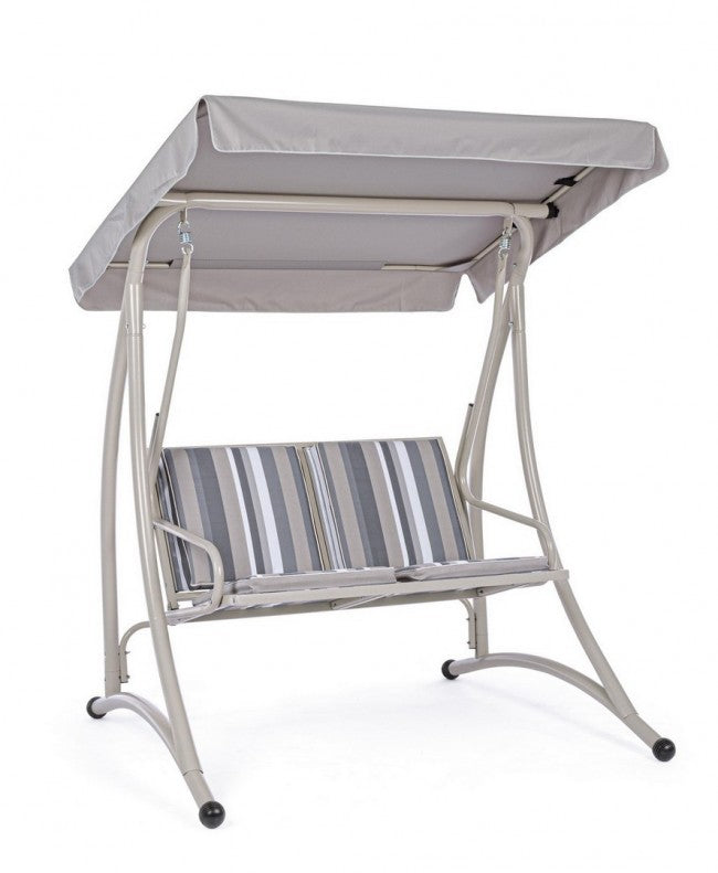 Columpio biplaza acero Marfil GRELY 145x120x h185 cm