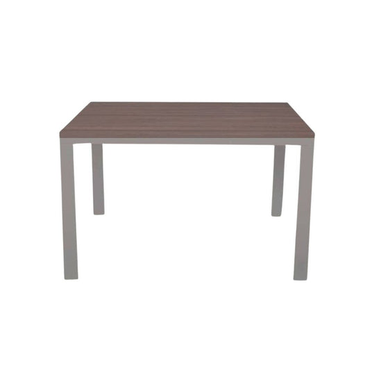 Mesa Monster rectangular 110x70 con estructura gris tórtola y tapa de alerce gris