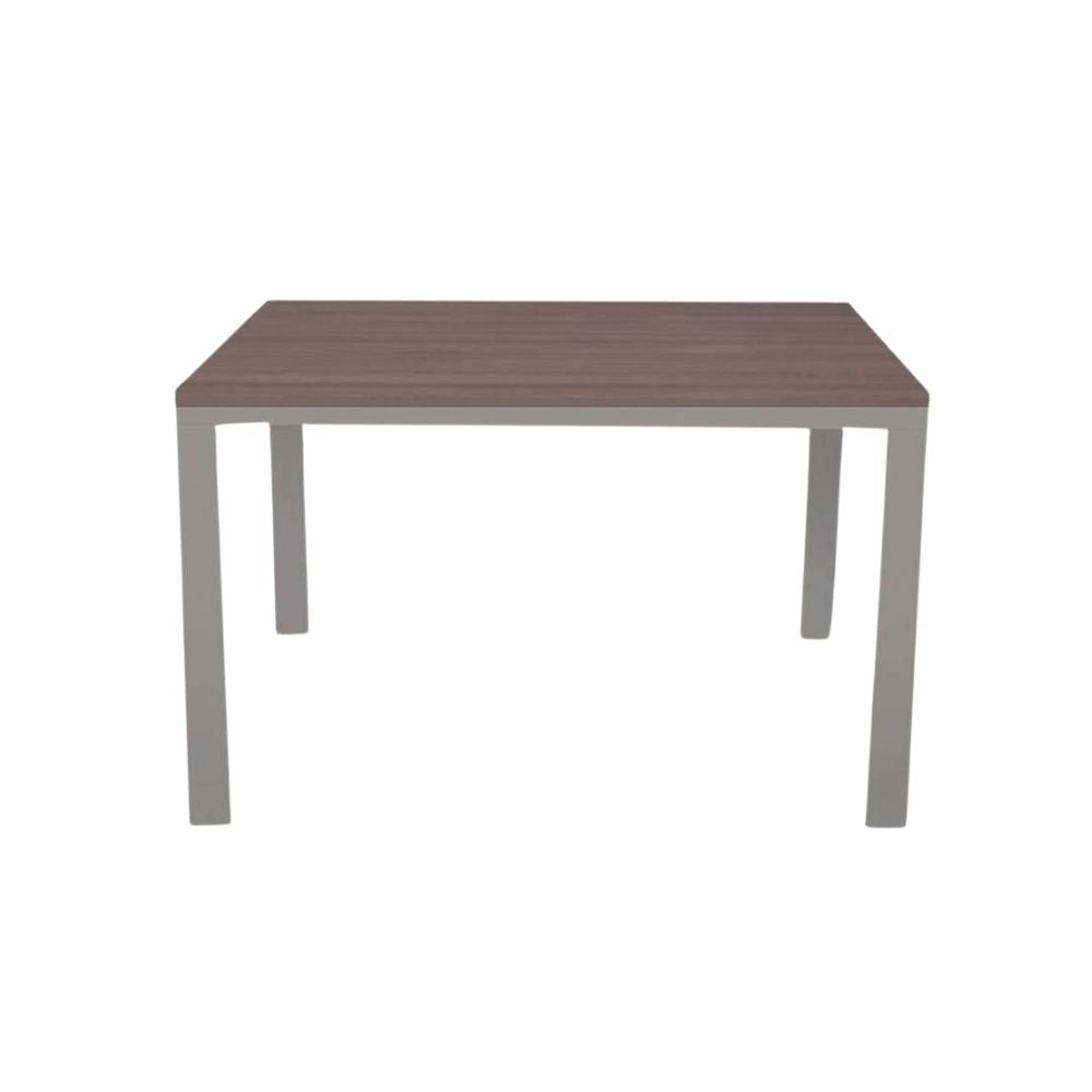 Mesa Monster rectangular 110x70 con estructura gris tórtola y tapa de alerce gris