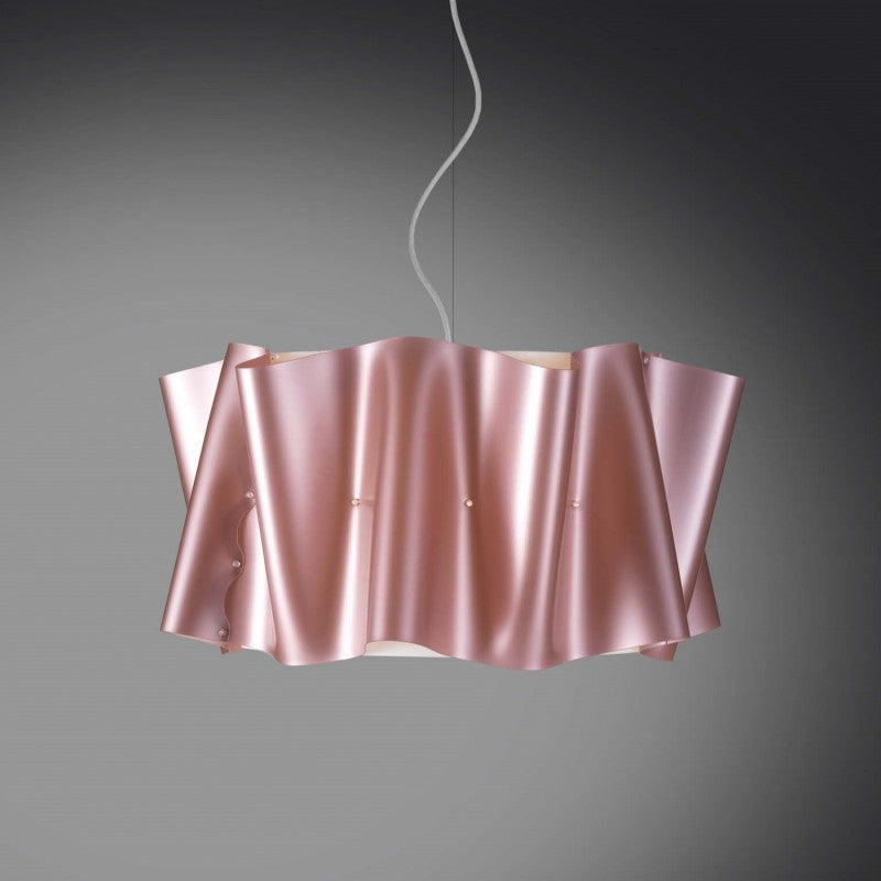 Lámpara colgante FOLIO con pantalla Polilux rosa diámetro 60x h32 cm
