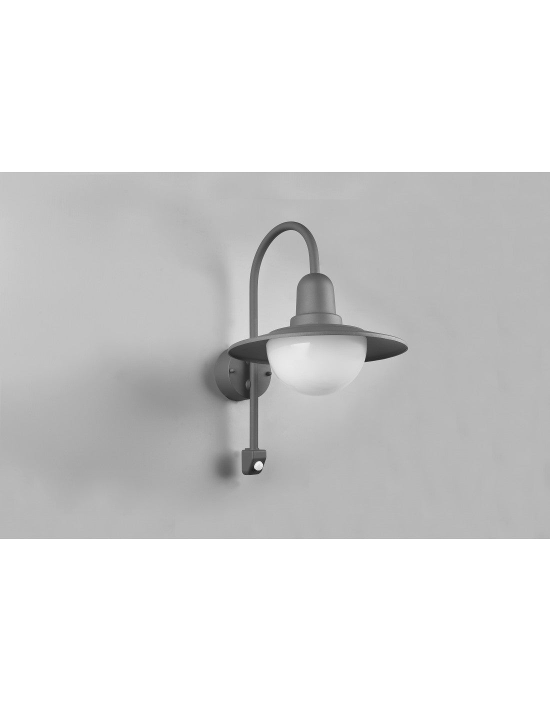 Aplique Vintage Brazo Curvo Antracita Con Sensor De Movimiento IP44 Norman Trio Lighting