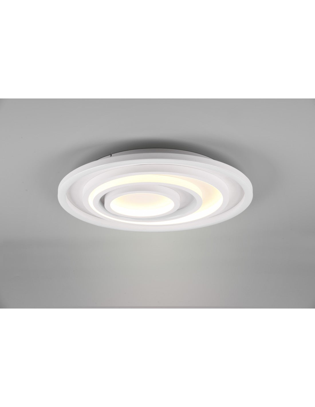 Lámpara de techo circular moderna grande con atenuador LED Kagawa White Trio Lighting
