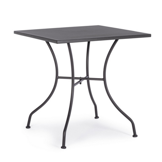 Mesa Kelsie acero antracita 70x70 cm