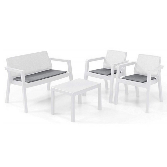 Conjunto de salón exterior Keter Emily Lounge blanco