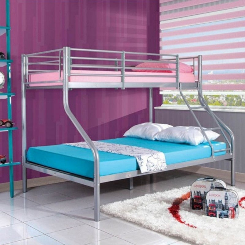 Litera en tubo de acero pintado gris 140x190xh.160 cm