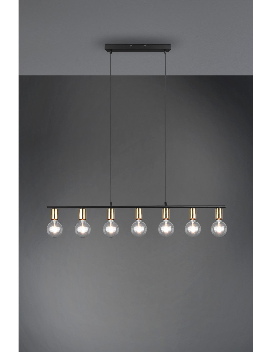 Lámpara colgante 7xE27 Vannes Latón L110 cm Trio Lighting