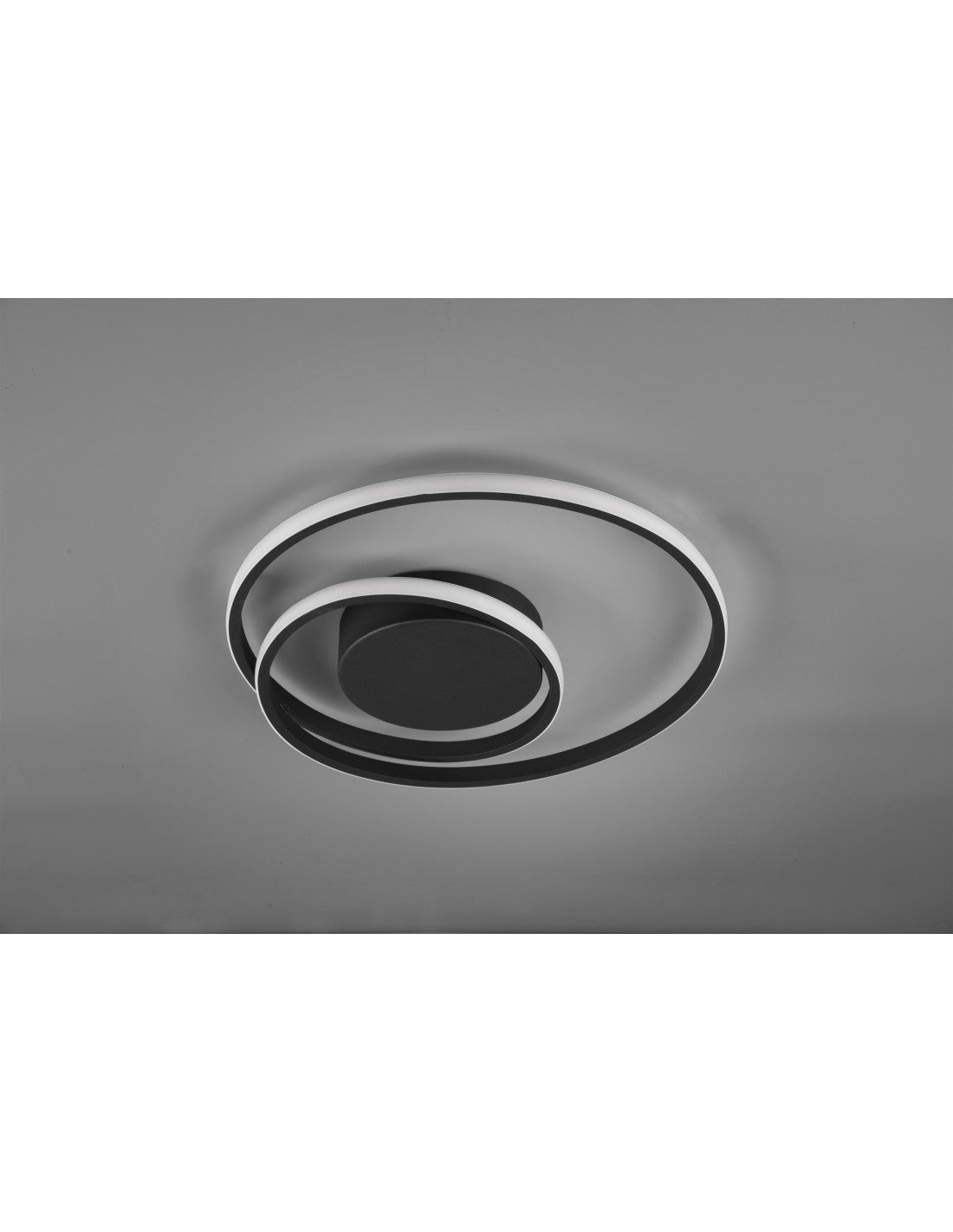 Zibal Plafón LED Espiral Negro 22w Regulable Ø39 cm Trio Lighting