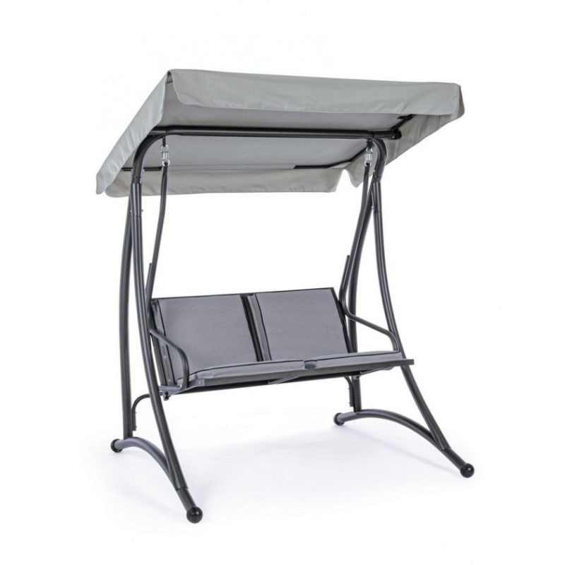 Columpio biplaza acero Antracita GRELY 145x120x h185 cm