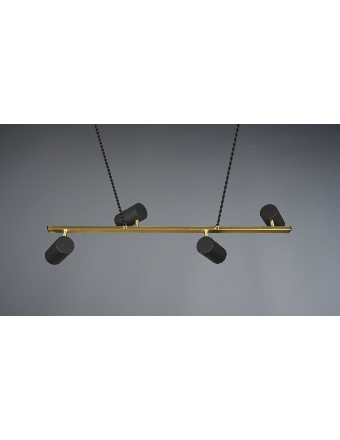 Suspensión Negra 4 Focos Orientables GU10 Marley Trio Lighting