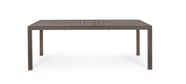 Mesa mueble jardín extensible aluminio Hide marrón 200-300 x 100 cm