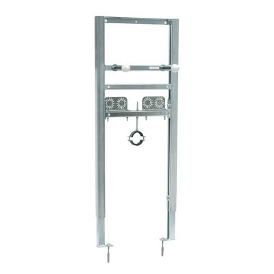 Soporte para fregadero suspendido sobre placas de yeso y mampostería