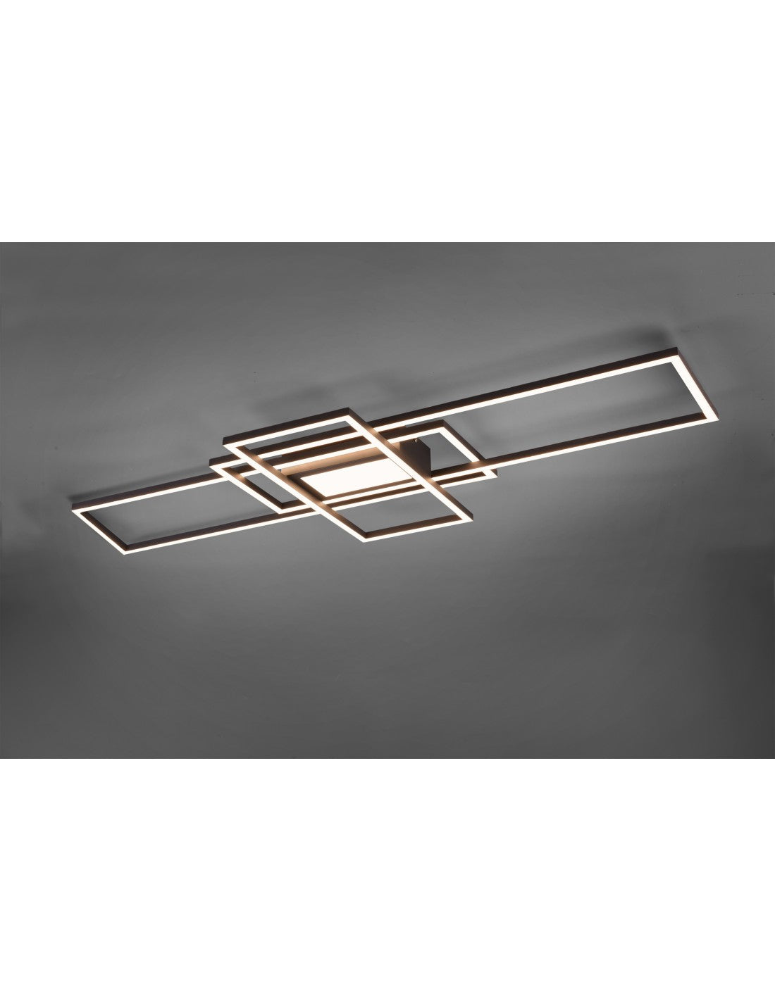 Irvine Plafón 3 rectángulos LED 60w Antracita L105 cm Regulable Trio Lighting