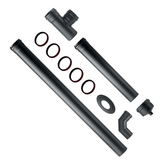 Kit de instalación para estufa de pellets de acero de 1,2 mm d.80 mm