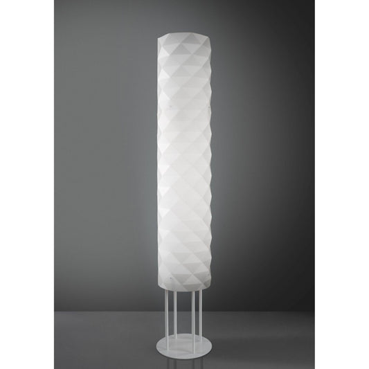 Lámpara de pie con base blanca de metal 27 x 155h
